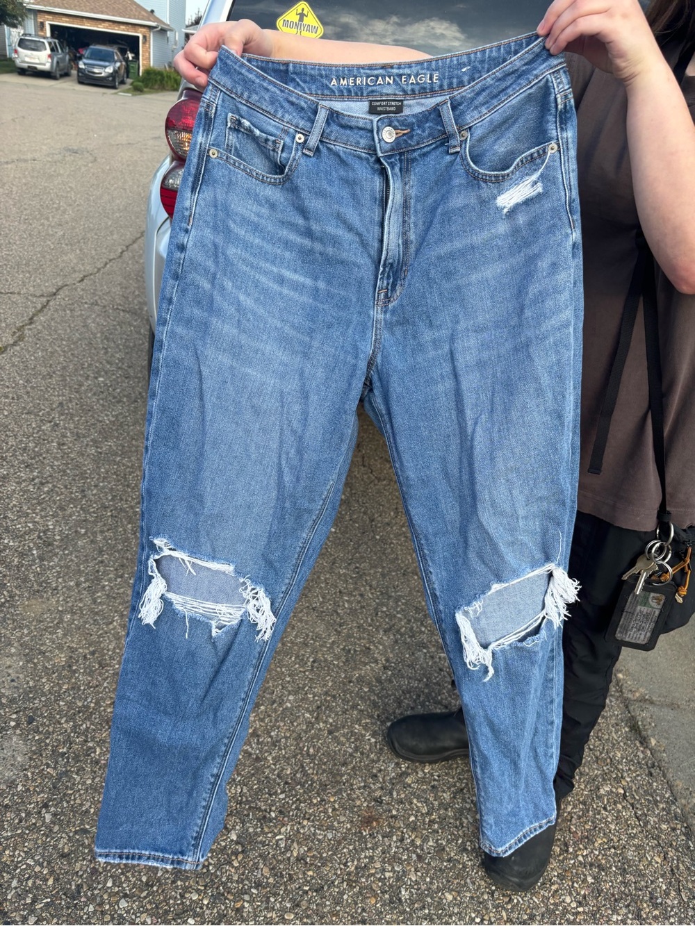 American Eagle Blue Distressed Jeans